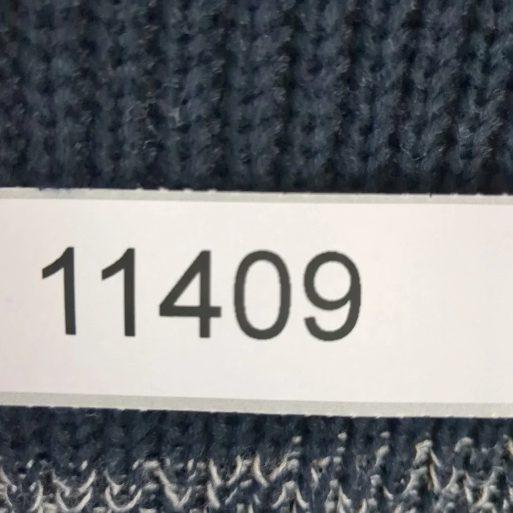 Banana Republic Mens XL Navy Blue Marled Colorblock Mock Neck Button‎ Sweater
